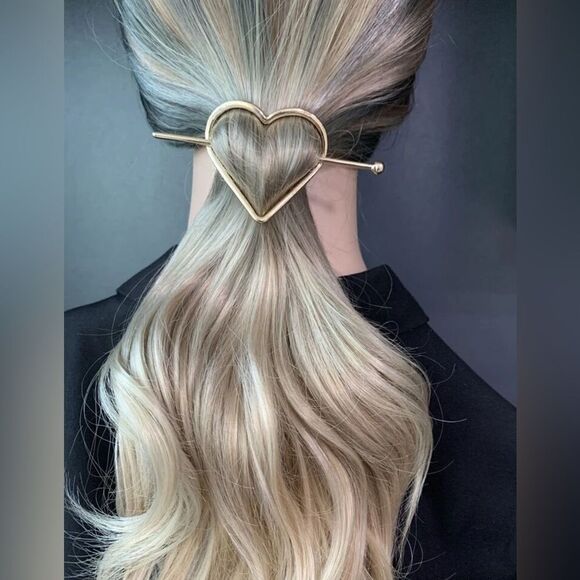 Heart hair pin M1164 - Picture 1 of 4